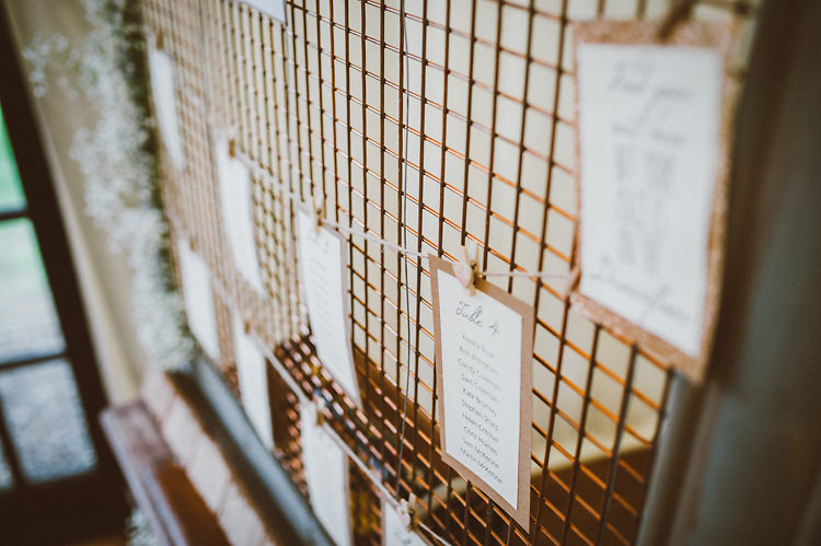 Copper Wire Wall Seating Table Plan Chart Local Fun Home Made Marquee Wedding http://www.alextentersphotography.co.uk/