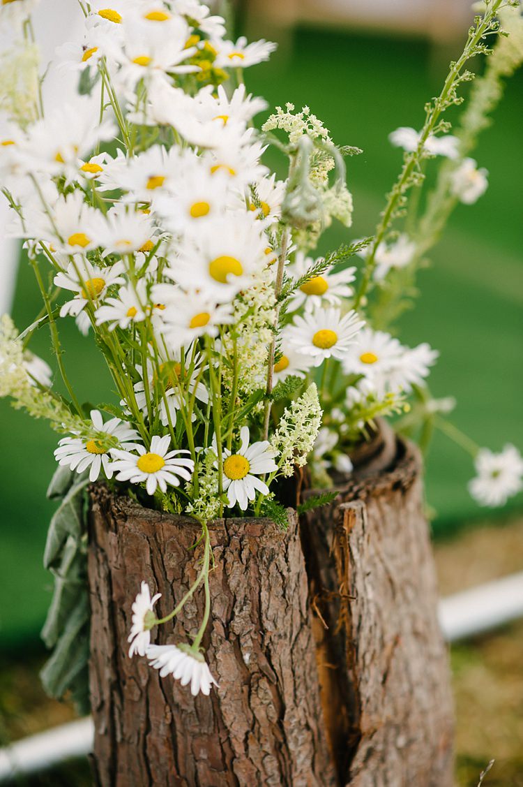 Daisies Tree Stump Crawfest Family Festival Wedding http://lilysawyer.com/