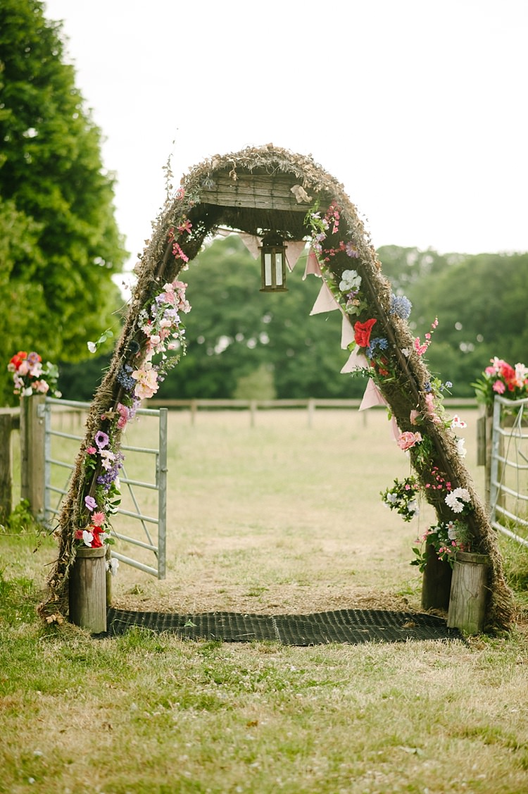Flowers Bunting Arch Crawfest Family Festival Wedding http://lilysawyer.com/