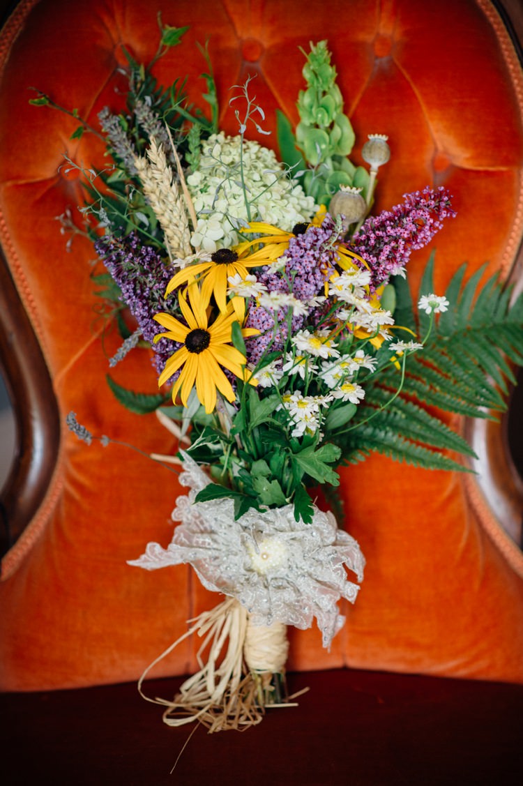Wild Flowers Bouquet Bride Bridal Daisy Wheat Sweet Hand Crafted Crochet Barn Wedding http://www.mariannechua.com/