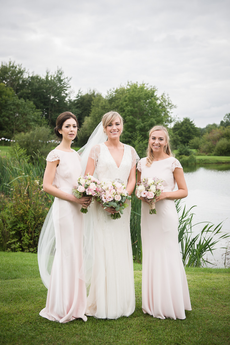 Long Pale Pink Bridesmaid Dresses Coast Outdoor Lakeside DIY Wedding http://julietmckeephotography.co.uk/