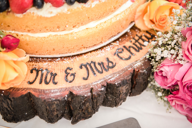 Log Cake Stand Outdoor Lakeside DIY Wedding http://julietmckeephotography.co.uk/