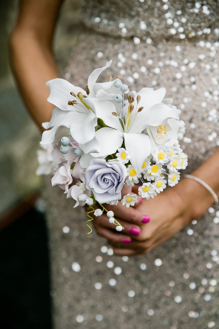 Icing Iced Flower Bouquet Floral Alternative Natural Eco Barn Gold Pink Wedding http://www.jackladenburg.com/