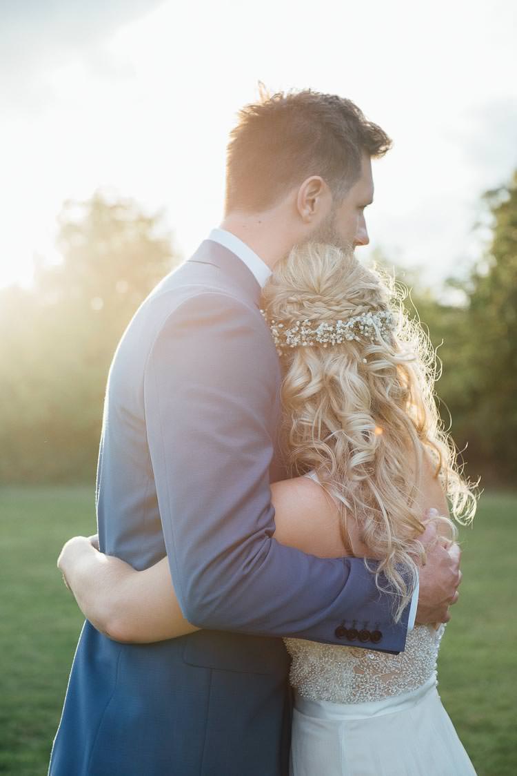 Hair Bride Bridal Style Plait Braid Flowers Waves Boho Pretty White Summer Informal Wedding http://www.jessicagracephotography.com/