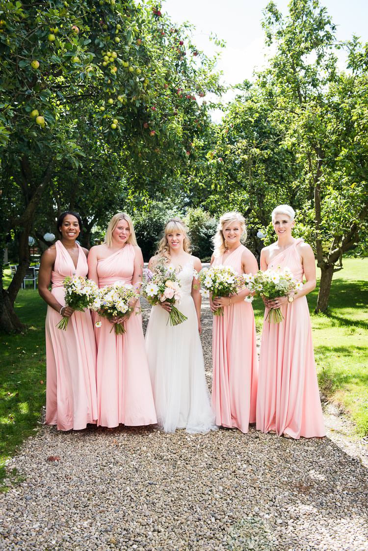 Pale Pink Multi Way Bridesmaid Dresses Pretty White Summer Informal Wedding http://www.jessicagracephotography.com/