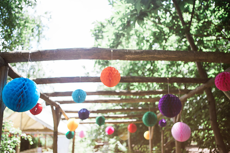 Honey Comb Lanterns Multi Colour Indie Hand Made Outdoor Woodland Wedding http://www.ilariapetrucci.co.uk/