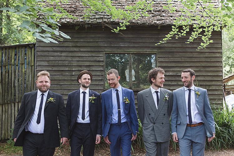 Moss Bros Blue Suit Groom Groomsmen Indie Hand Made Outdoor Woodland Wedding http://www.ilariapetrucci.co.uk/