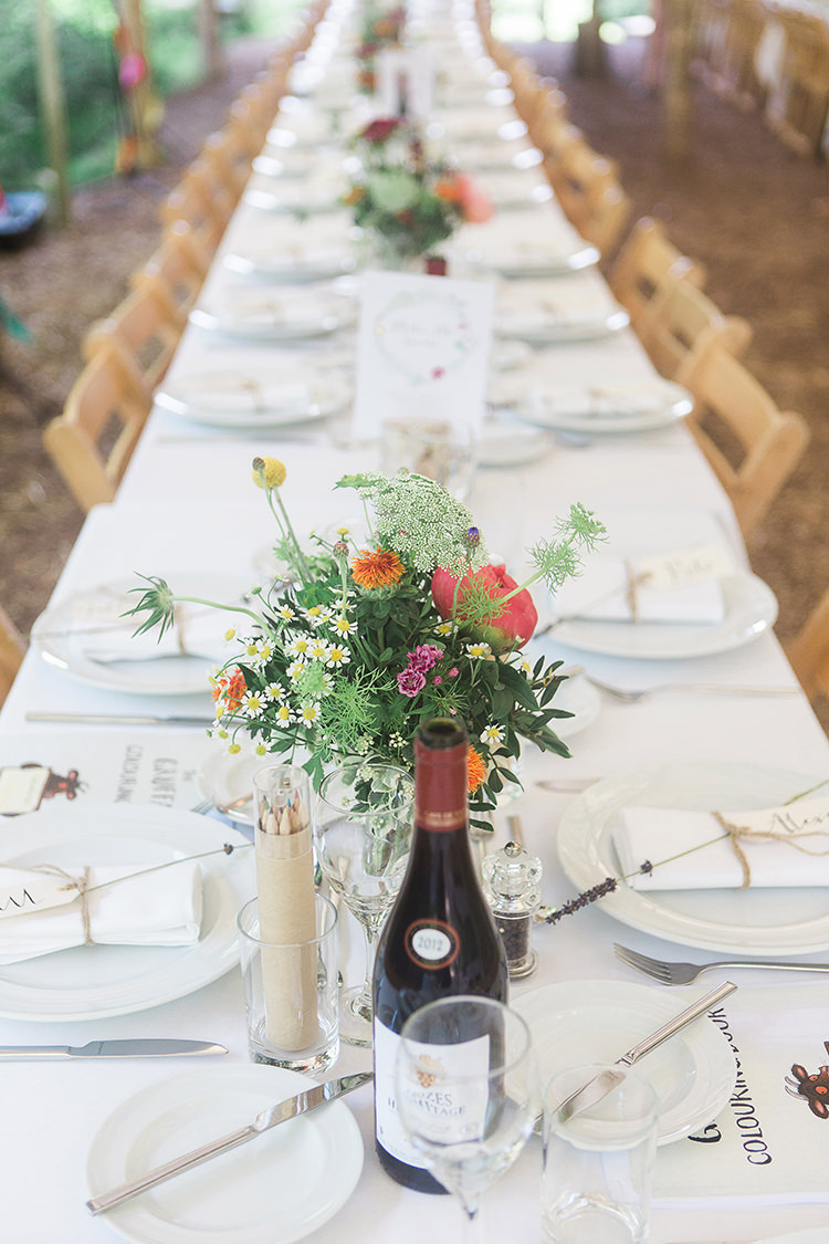 Long Tables Indie Hand Made Outdoor Woodland Wedding http://www.ilariapetrucci.co.uk/