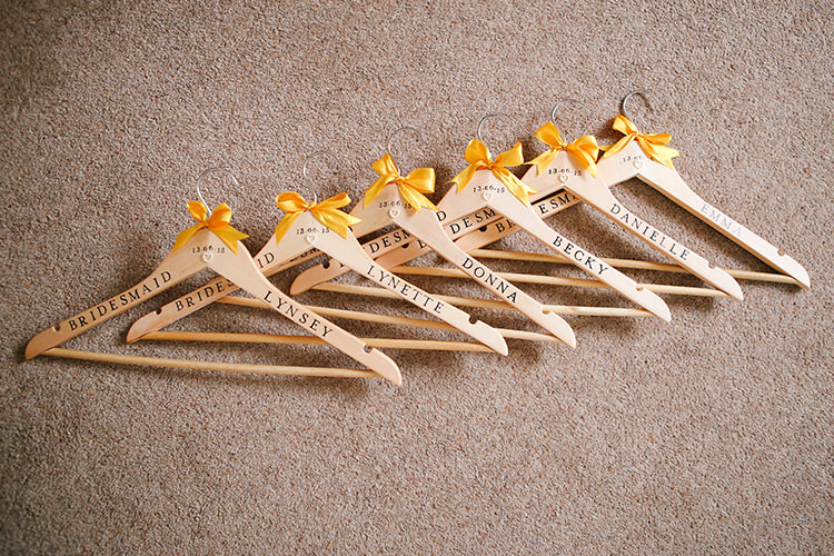 Custom Hangers Double Twin Wedding http://www.michellehuggleston.com/