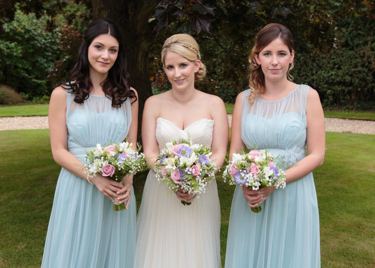 Pastel Blue Bridesmaid Dresses Long Travel Garden Party Farm Marquee Wedding http://sharoncooper.co.uk/