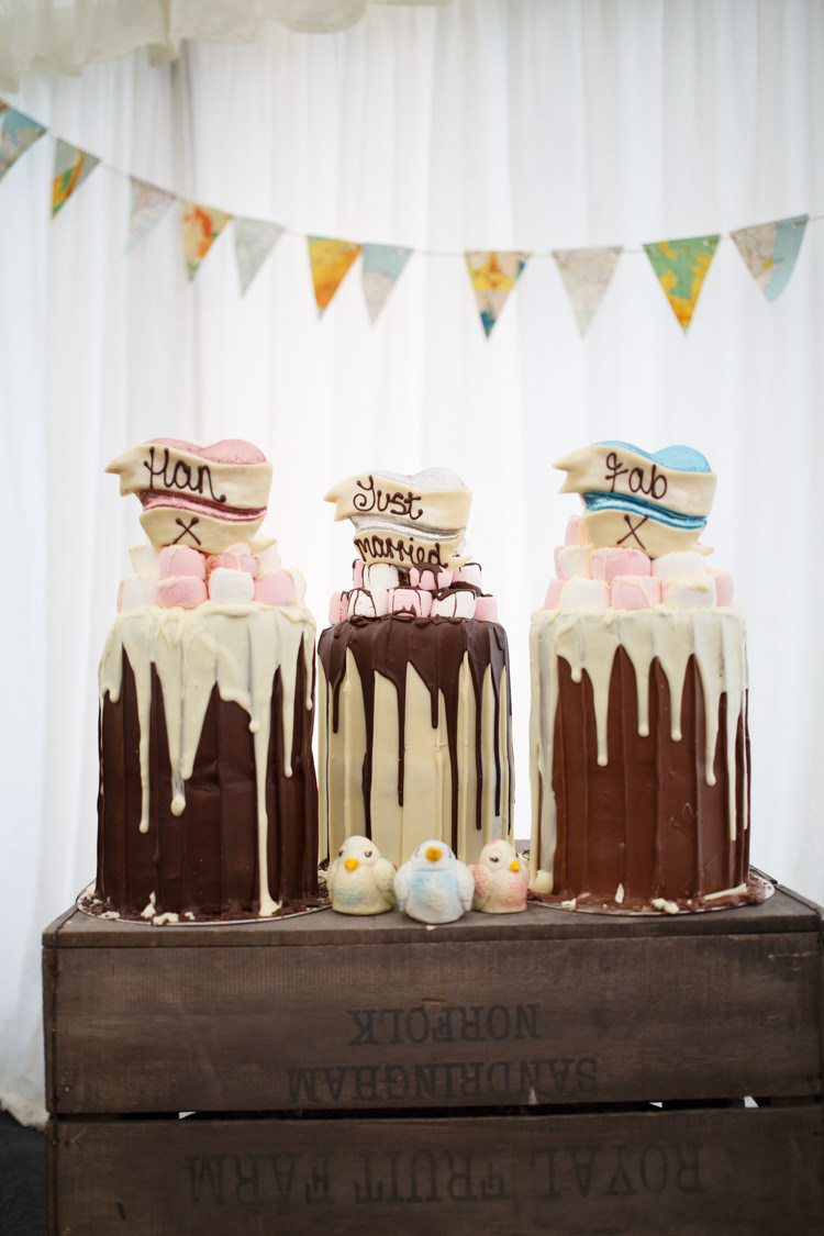 Choccywoccydoodah Marshmallow Drip Cakes Chocolate Travel Garden Party Farm Marquee Wedding http://sharoncooper.co.uk/