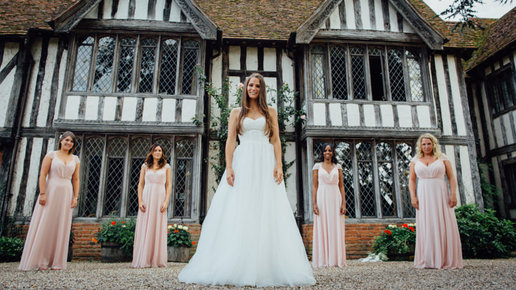 Long Pink Bridesmaid Dresses Floral Country Folk Wedding http://www.colinclay.com/