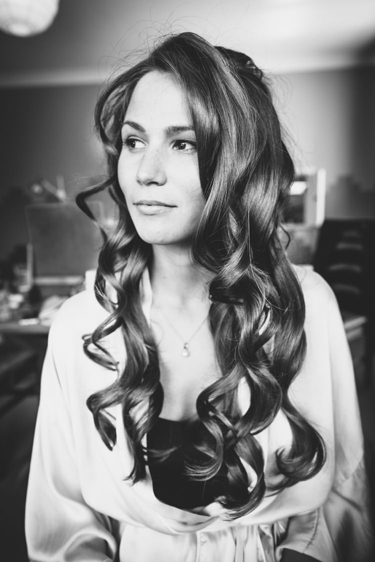 Hair Curls Waves Long Glossy Bride Bridal Style Floral Country Folk Wedding http://www.colinclay.com/