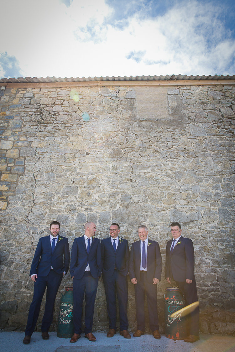 Ted Baker Moss Groom Groomsmen Blue Suits Colourful Country Barn Street Food Wedding http://www.rocksaltphotography.com/