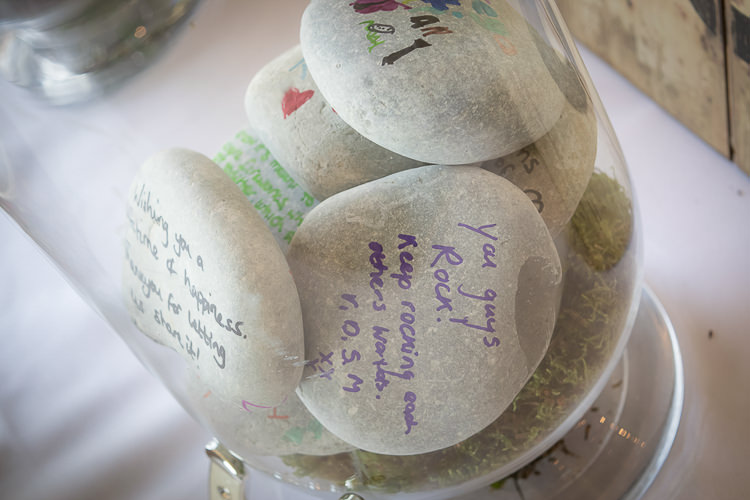 Pebble Guest Book Colourful Country Barn Street Food Wedding http://www.rocksaltphotography.com/