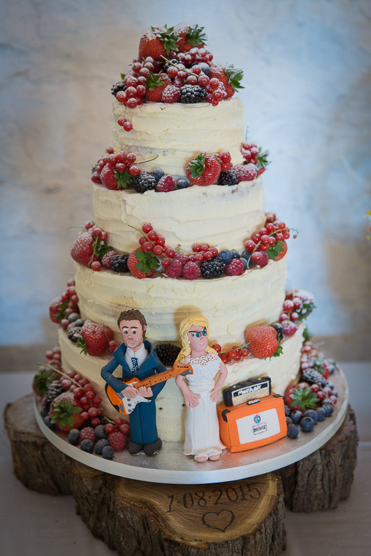 Rustic Buttercream Cake Fruit Berries Colourful Country Barn Street Food Wedding http://www.rocksaltphotography.com/