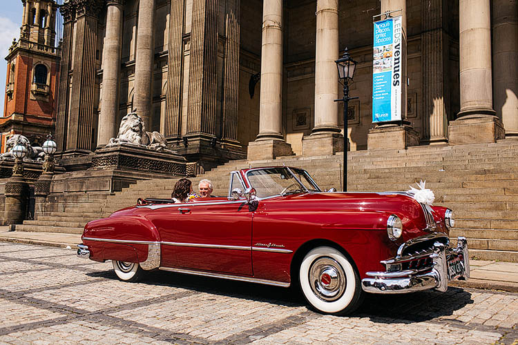 Cadillac Car Transport Red Crafty Book Art Gallery Wedding http://www.pauljosephphotography.co.uk/