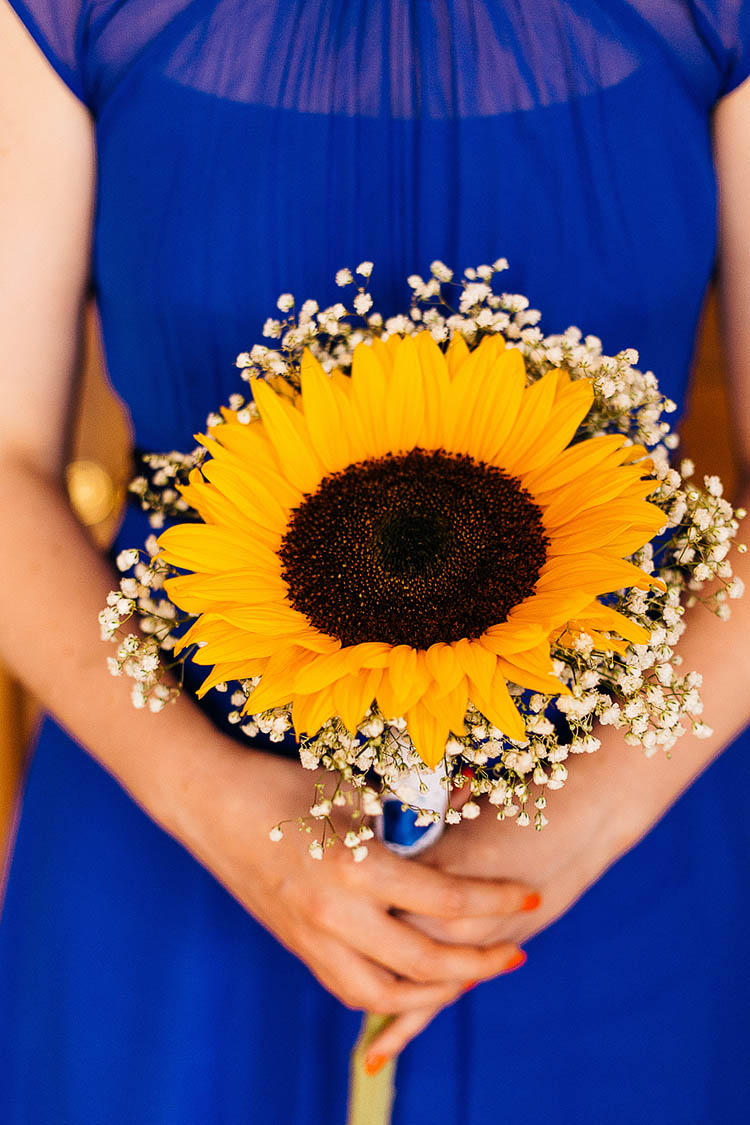 Sunflower Bouquet Bridesmaid Crafty Book Art Gallery Wedding http://www.pauljosephphotography.co.uk/