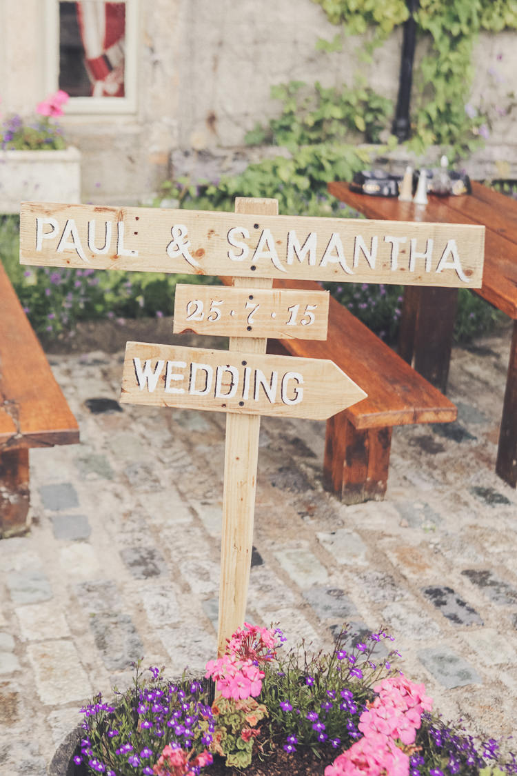 Wooden Sign Post Quirky Relaxed Yellow Country Wedding http://www.mr-and-mrs-wedding-photography.co.uk/