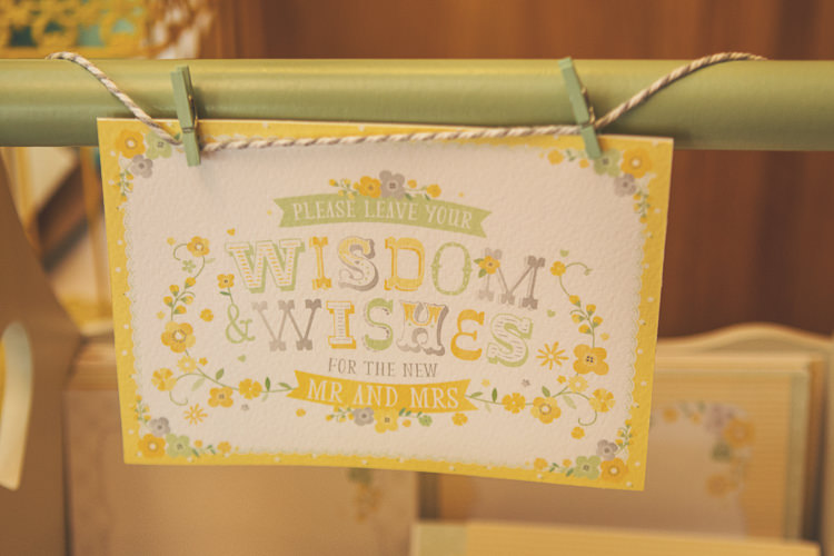 Wish Cards Guest Book Quirky Relaxed Yellow Country Wedding http://www.mr-and-mrs-wedding-photography.co.uk/