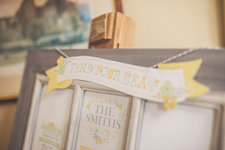Grey Floral Seating Table Plan Chart Quirky Relaxed Yellow Country Wedding http://www.mr-and-mrs-wedding-photography.co.uk/