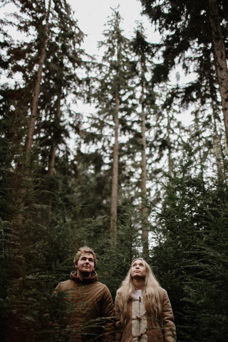Forest Field Vintage VW Beetle Engagement http://www.beneathepines.com/ 