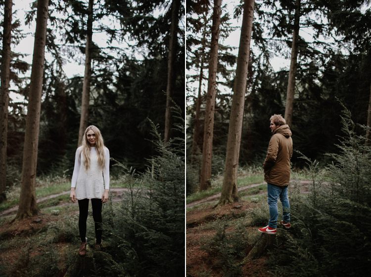 Forest Field Vintage VW Beetle Engagement http://www.beneathepines.com/