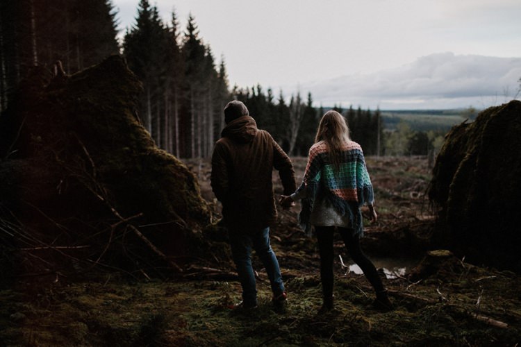 Forest Field Vintage VW Beetle Engagement http://www.beneathepines.com/