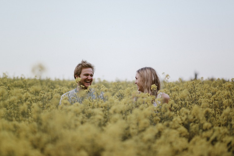 Forest Field Vintage VW Beetle Engagement http://www.beneathepines.com/