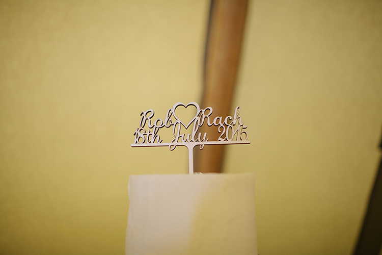 Cake Topper Personalised Wooden Stylish Outdoor Tipi Wedding http://www.danhoughphoto.com/