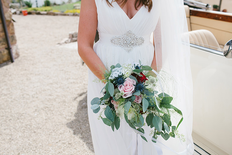 Whimsical Foliage Bouquet Flowers Bride Bridal Stylish Outdoor Tipi Wedding http://www.danhoughphoto.com/