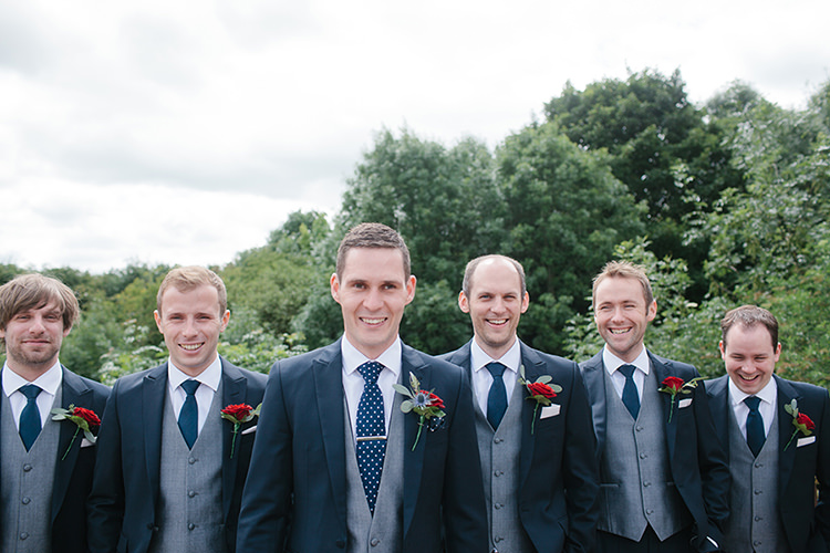 Navy Suit Tie Grey Waistcoat Groom Groomsmen Stylish Outdoor Tipi Wedding http://www.danhoughphoto.com/