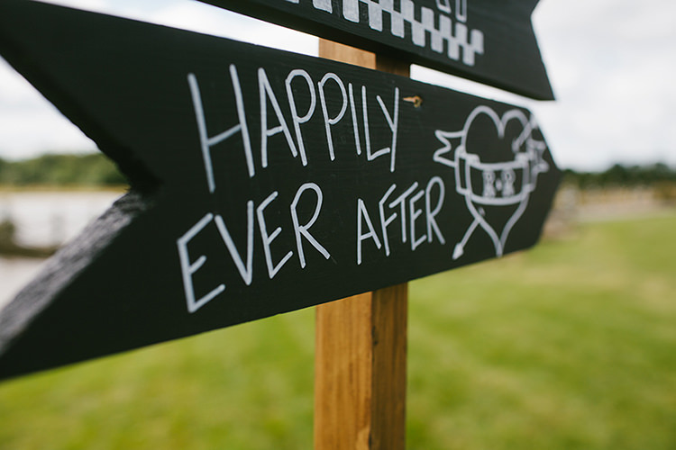 Happily Ever After Sign Post Stylish Outdoor Tipi Wedding http://www.danhoughphoto.com/