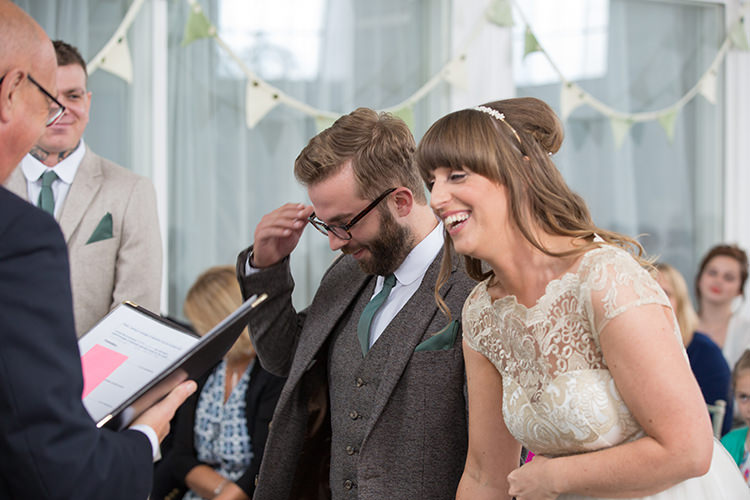 Sage Green & Cream Homemade Knitted Wedding http://www.lucyrosephotography.com/