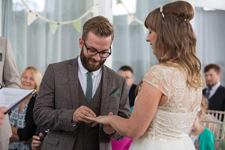 Sage Green & Cream Homemade Knitted Wedding http://www.lucyrosephotography.com/