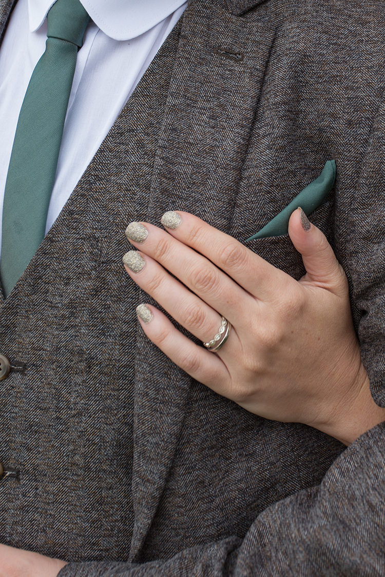 Glitter Nails Bride Bridal Engagement Band Ring Sage Green & Cream Homemade Knitted Wedding http://www.lucyrosephotography.com/