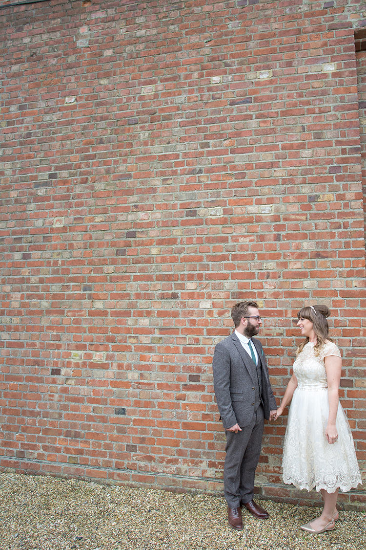 Chi Chi London Dress Bride Bridal Short Sage Green & Cream Homemade Knitted Wedding http://www.lucyrosephotography.com/
