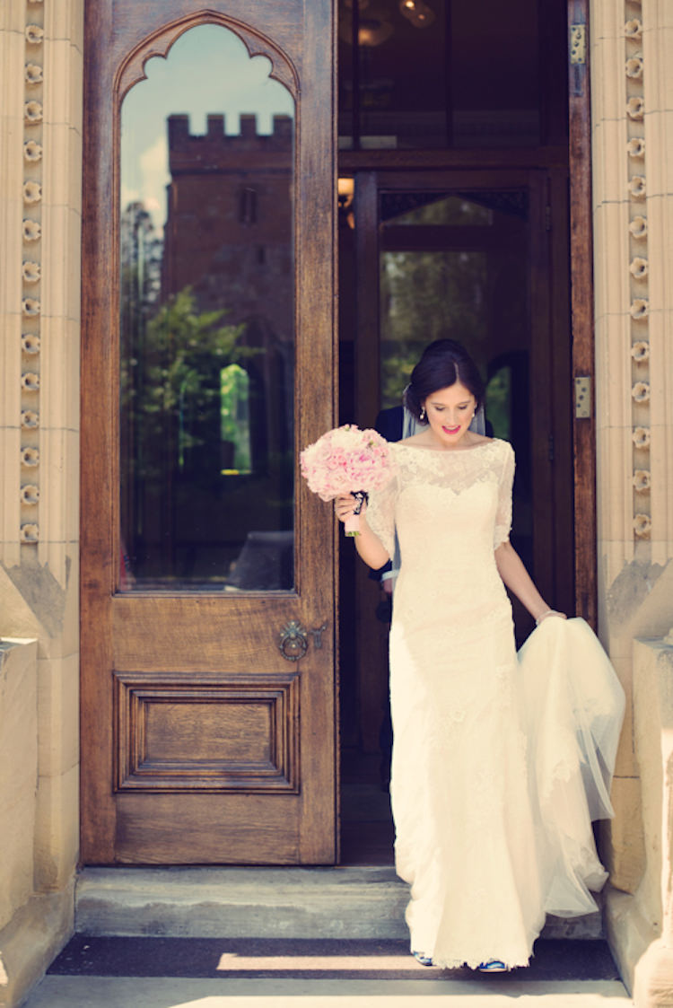 Maggie Sottero Bride Gown Lace Dress Bridal Classic Elegant Village Hall Wedding http://www.jessicaraphaelphotography.com/