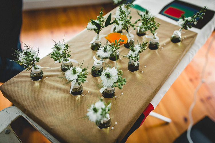 Buttonholes Country Crafty Colourful Weekend Party Wedding http://www.noeldeasington.com/