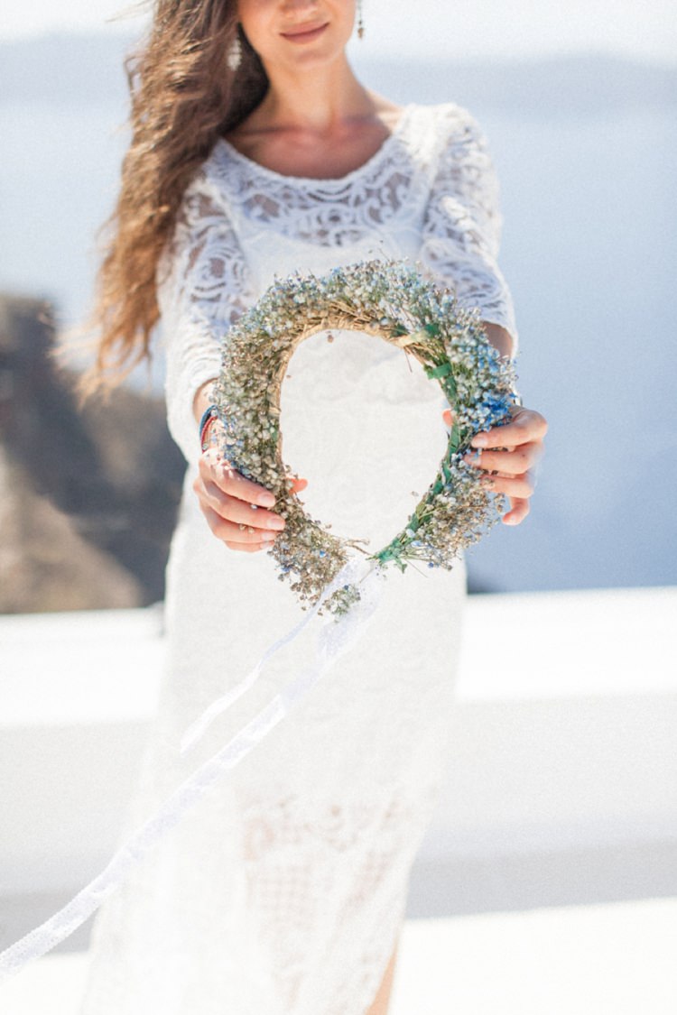 Bohemian Blue White Santorini Engagement http://www.robertafacchini.com/