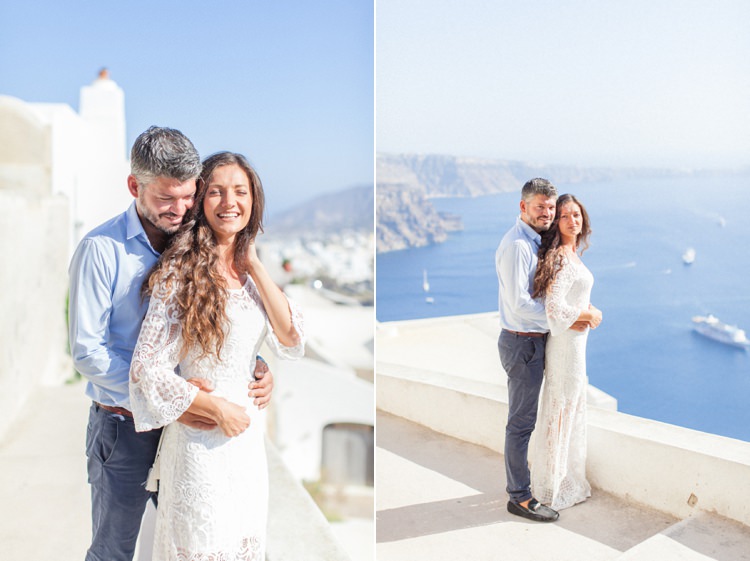 Bohemian Blue White Santorini Engagement http://www.robertafacchini.com/
