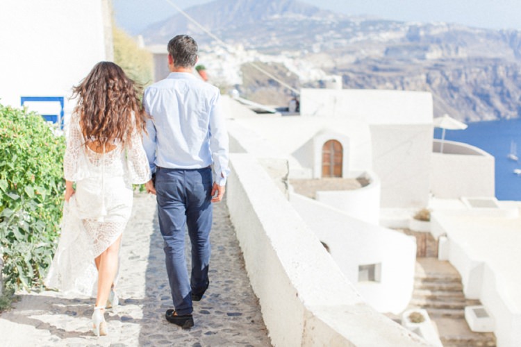 Bohemian Blue White Santorini Engagement http://www.robertafacchini.com/