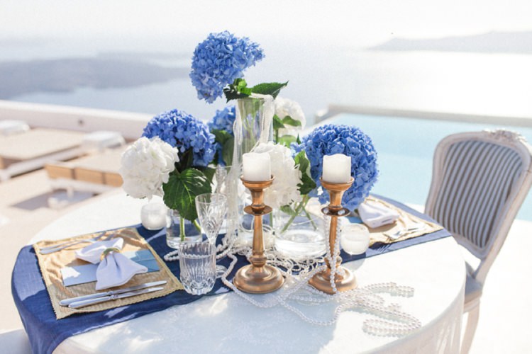 Bohemian Blue White Santorini Engagement http://www.robertafacchini.com/