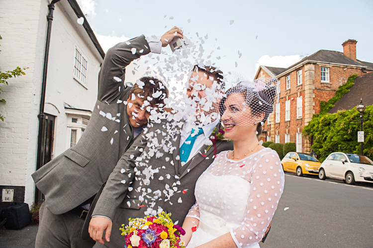 Confetti Throw Riverside DIY Colourful Wedding http://www.robfarrellphotography.uk/