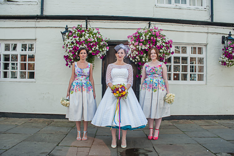 ASOS Floral Bridesmaid Dresses Short Riverside DIY Colourful Wedding http://www.robfarrellphotography.uk/