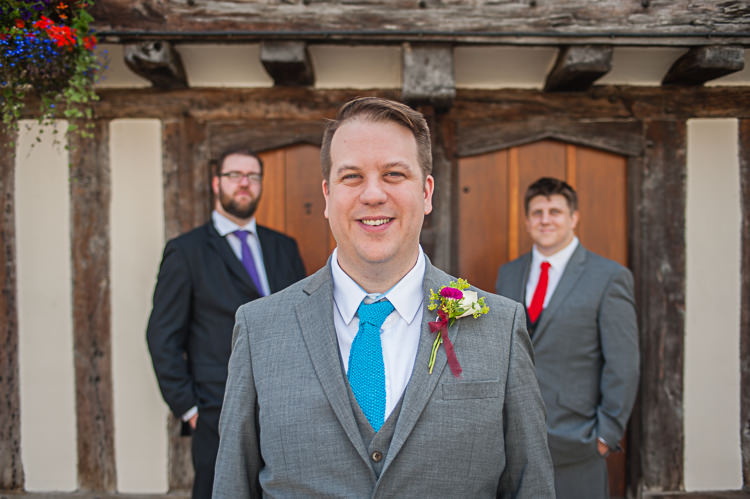 Blue Knitted Tie Groom Riverside DIY Colourful Wedding http://www.robfarrellphotography.uk/
