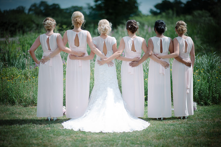 Long Bridesmaid Dresses Pretty Pink Country Cricket Horse Wedding http://andrewbrannanphotography.co.uk/