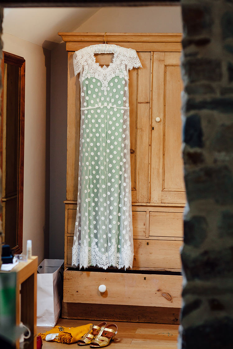 Green Polka Dot Dress Katya Katya Shehurina Woodland Farm Camping Weekend Wedding http://www.frecklephotography.co.uk/