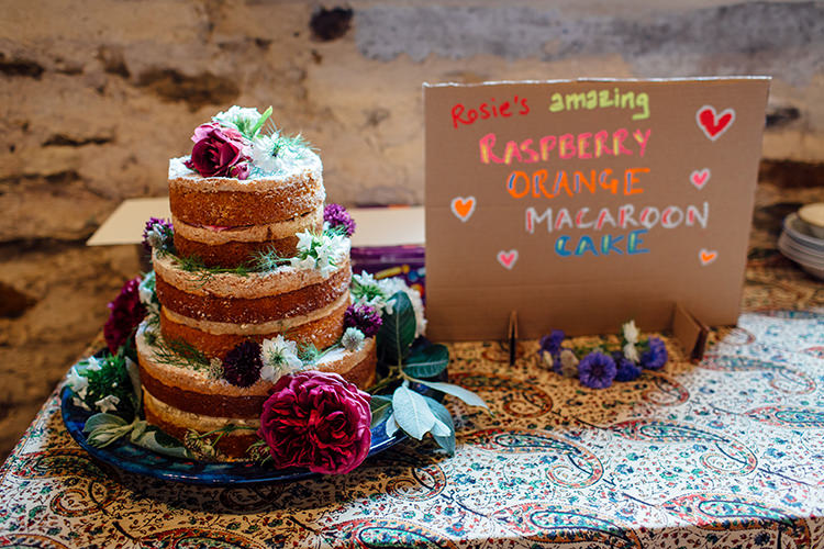 Naked Cake Layer Sponge Woodland Farm Camping Weekend Wedding http://www.frecklephotography.co.uk/