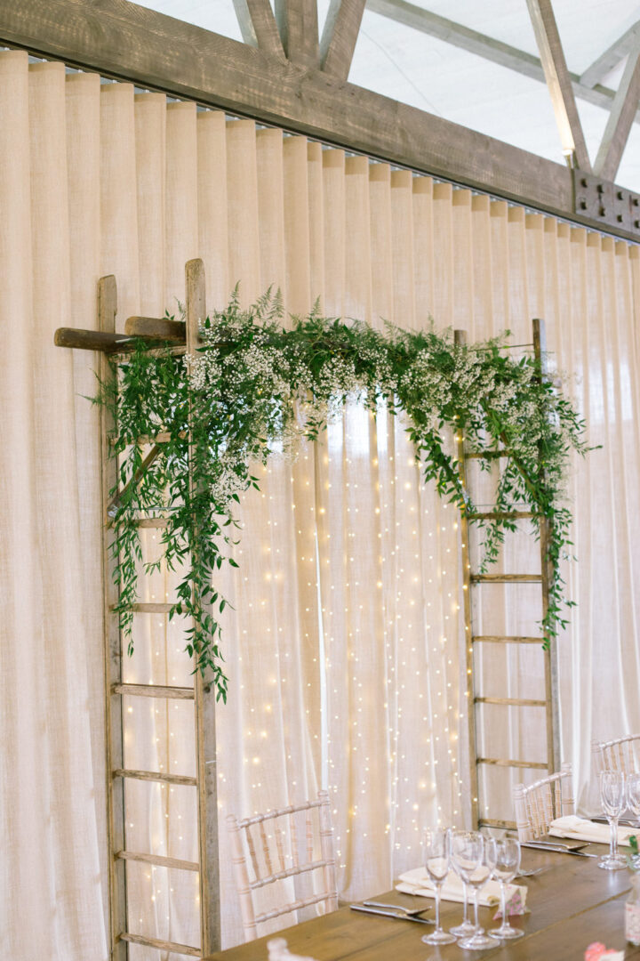 Backdrop Idea Fairy Light Curtain Wedding Ceranna Photography
